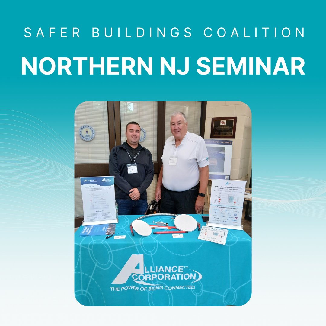 AllianceWireles's tweet image. The Alliance team is in Northern NJ today with Safer Buildings Coalition for another great day of in-building public safety training and discussions around @Nextivity public safety solutions!

#publicsafety #cellularconnectivity #emergencyresponder #Nextivity #ERCES #SBC