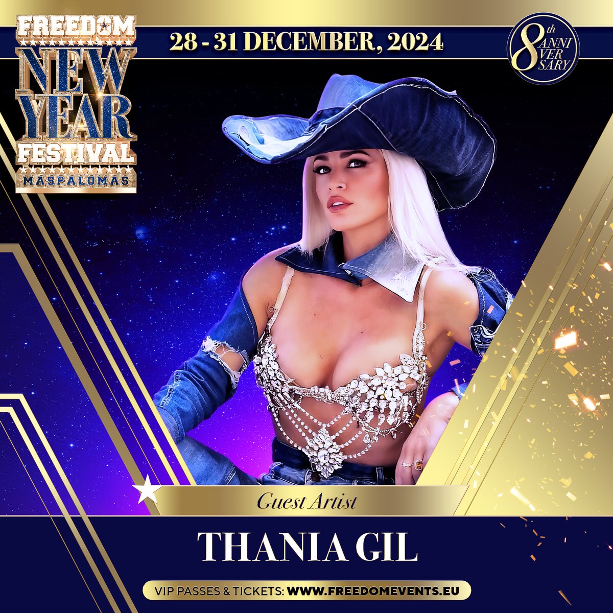 Meet our Artist: Thania Gil. Maspalomas, Gran Canaria, Islas Canarias! Free event at Freedom Stage in the heart of Yumbo! Info: freedomfestival.es
#maspalomas #grancanaria #visitgrancanaria #islascanarias #Freedomfestivalmaspalomas2024 #Latituddevida #CanaryIslands