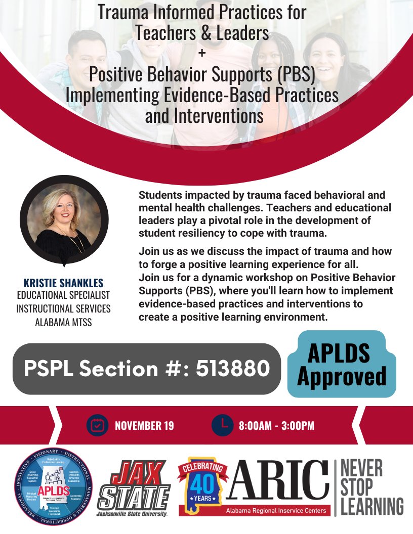 Join us for two sessions as we discuss behavior and the impact of incorporating trauma-informed practices