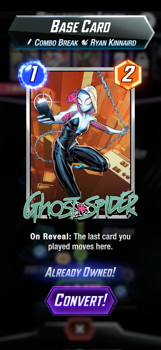 fmwrath_'s tweet photo. Why did I get a card I already owned when spending a spotlight key? How come I didn't get any of the spotlight cards like the new Scarlet Spider? This isn't the first time it happened either... #MarvelSnap @MARVELSNAP https://t.co/WmfMcR8HHX