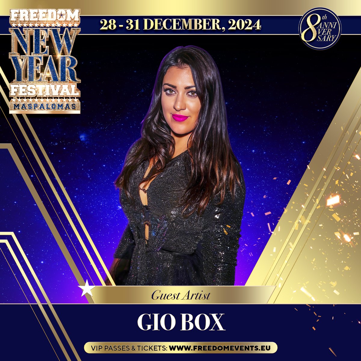 Meet our Artist: Gio Box. Maspalomas, Gran Canaria, Islas Canarias! Free event at Freedom Stage in the heart of Yumbo! Info: freedomfestival.es
#maspalomas #grancanaria #visitgrancanaria #islascanarias #Freedomfestivalmaspalomas2024 #Latituddevida #CanaryIslands