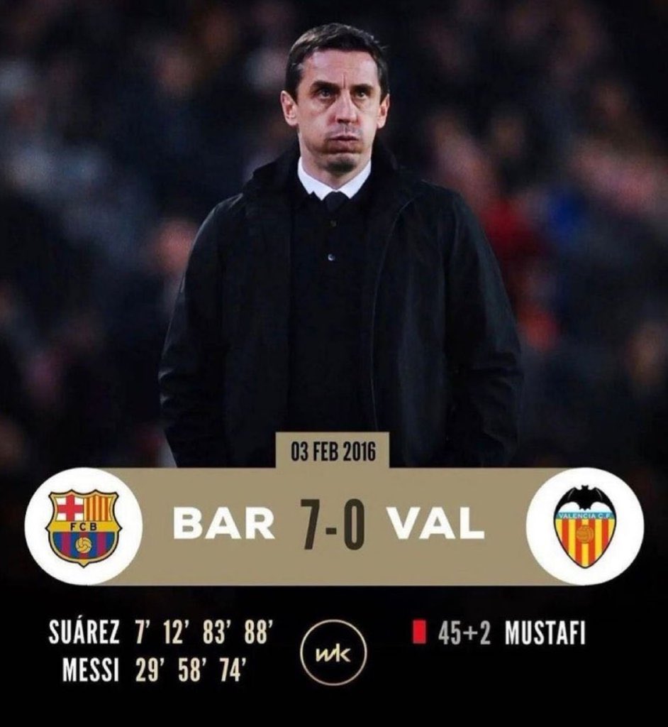 afc_N7k's tweet image. The last time Gary Neville “went for it” after being down to 10 men 🫡