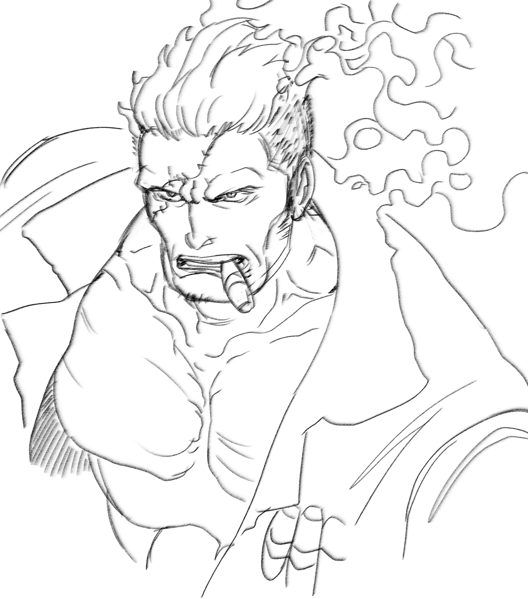 Sorry Smoker I had to take away one of your cigars. It looked too ridiculous. Also your neck is the circumference of your waistband your heart is in enough trouble as it is 