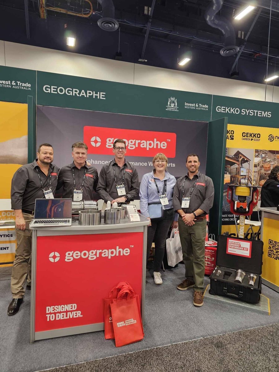 GeographeParts's tweet photo. Day 2 at MINExpo and its been a busy one for Andrew Lindsay, Matt McDonald, Stuart Pernich &amp; Aaron Clarke on the Geographe stand! #minexpo2024 #designedtodeliver #askustoinnovate #enhancedperformance @specialisedtooling https://t.co/WiaIgDTtbO