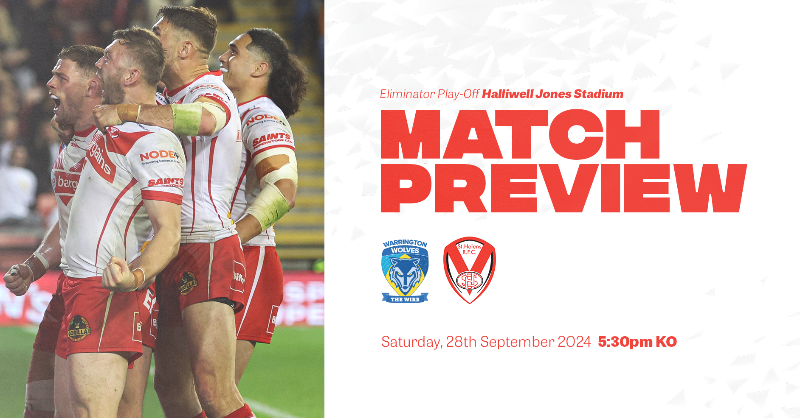 Saints1890's tweet photo. Do-or-die rugby league, it's Play-Offs time!
Get ready for this Saturday's big clash against the Wolves with our Match Preview π
#NeverWriteUsOff π» | #COYS