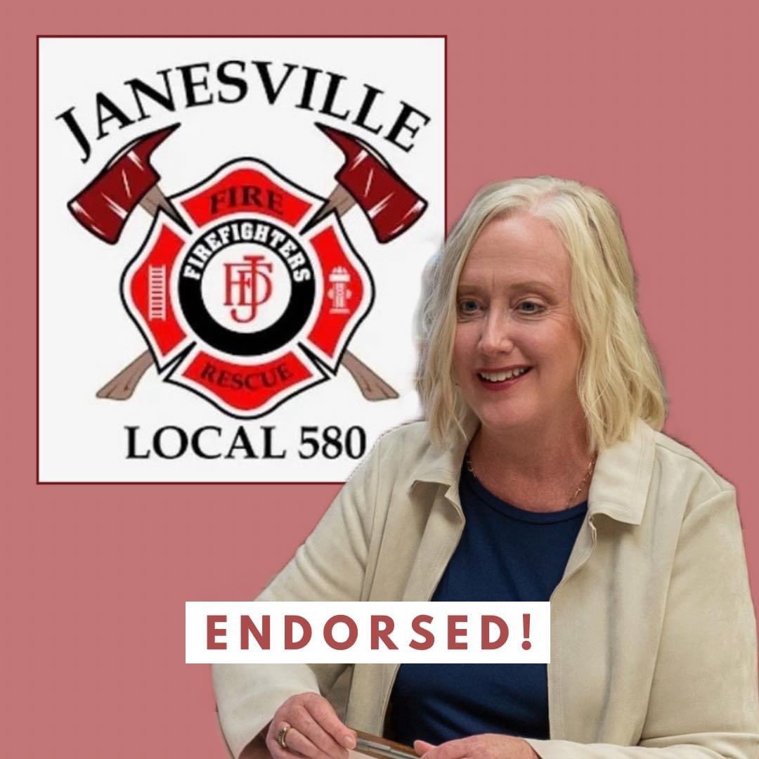 I’m honored to have the endorsement of Janesville Firefighters Local 580—made even more special as they endorsed me on the spot! Let’s win this!