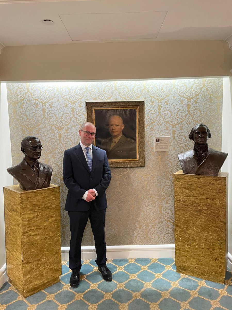 Meeting General Eisenhower before talking about him at Army &amp; Navy  Club in DC.