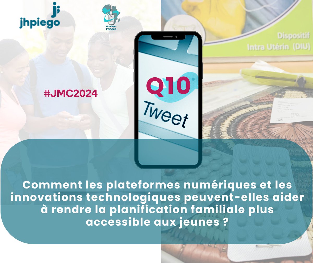 DMPASCNow's tweet photo. #RDC #TweetUp #WordlContraceptionDay
#Question10
Comment les plateformes numériques et les innovations technologiques peuvent-elles aider à rendre la planification familiale plus accessible aux jeunes? #InnovationsNumériques #TechEtSanté #ContraceptionDigitale #LibertéDeChoisir https://t.co/YF7qZCqaLL