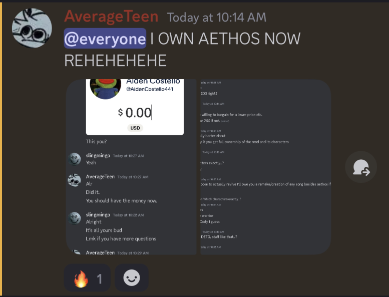 ScooterhaterOFC's tweet photo. ATTENTION NEWS: JEFFY'S ENDLESS AETHOS REBOOT ANNOUNCED

The entire Jeffy's Endless Aethos was sold for 200 bucks and the new owner has plans to make a new revival for it (without the original dev cast) 

more on the story as it develops https://t.co/6Y1G3SDvgf