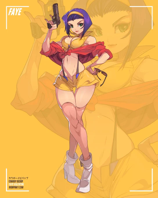 Faye Valentine sticker illustration! One of my first anime crushes #fayevalentine #cowboybebop #edwinhuang 