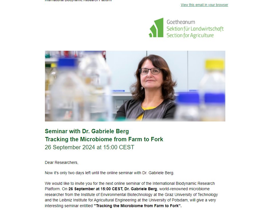 GBerg_ubt's tweet image. Thanks to so many farmers and fans of #biodynamic #agriculture listening to our results disentangling the environmental #microbiome for #OneHealth @excaliburh2020 @OOlimi @wisnu_adi_w