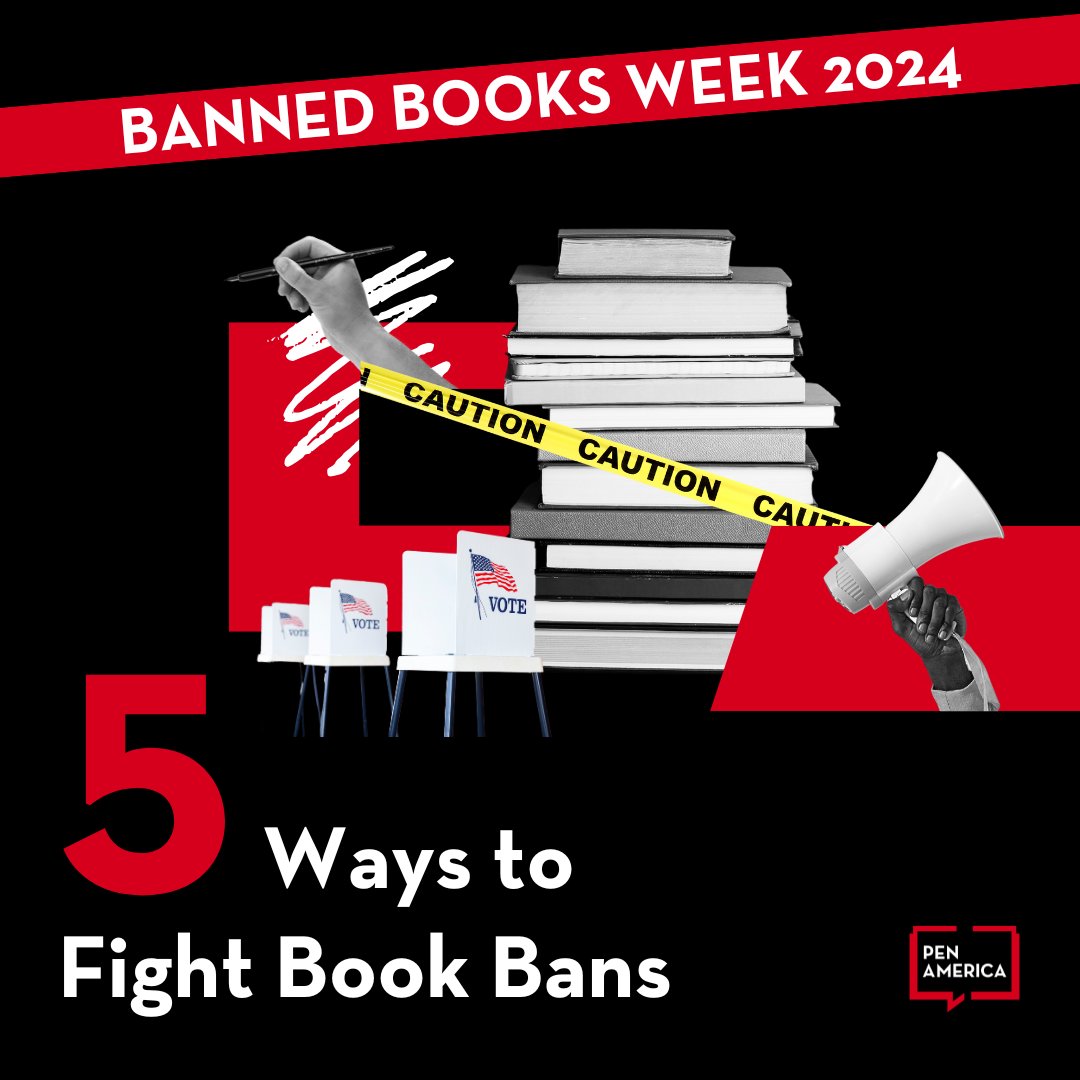 Ready to join the fight against book bans in your community and beyond?

Here are five things you can do TODAY: pen.org/book-bans/5-wa…

#BannedBooksWeek