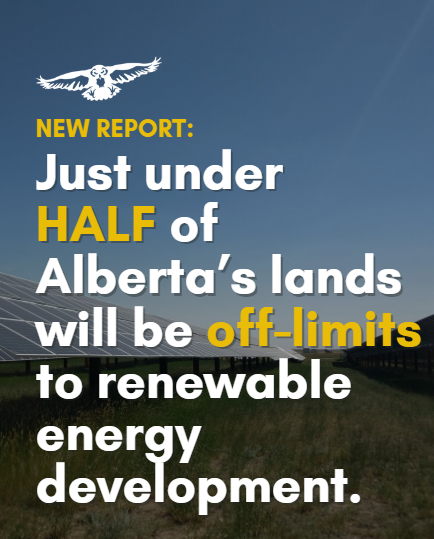 ABWilderness's tweet photo. 🧵With all these restrictions proposed for renewable energy development by @YourAlberta, ever wonder how much land is actually left for these projects?

We did. 

Read our new report: https://t.co/ZOWchAX95d
#abpoli #cdnpoli #renewables 
1/ https://t.co/naNH85NL7u