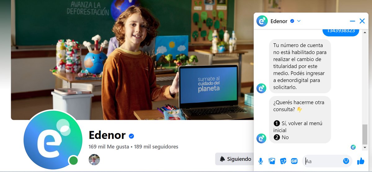 jovencreativo's tweet photo. ¡¡¡ AYUDA !!!    @Edenor  me es IMPOSIBLE hacer el cambio de titularidad !!!  Llamé al 0800, intenté por WhatsApp, usé la página Edenor On Line  ¡¡¡ ES IMPOSIBLE !!!  No logro hacer el cambio de titularidad de un depto. que dejó de estar alquilado  
¿Me darían una Mano? #EDENOR https://t.co/Z9yCXSb78T