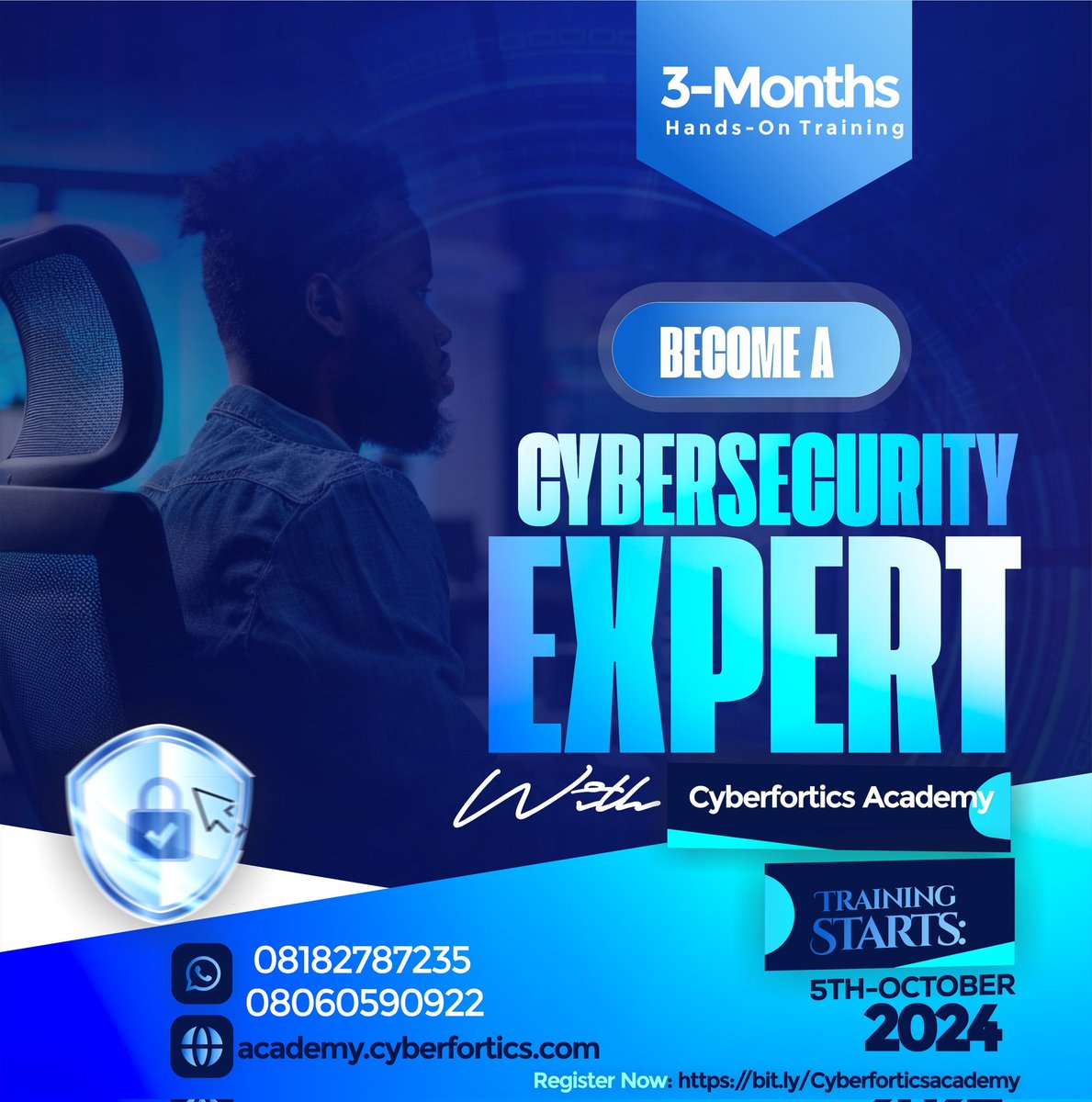🚨 Future Cybersecurity Experts!
Ready to elevate your skills? 🚀 Join Cyberfortics Academy's 3-month hands-on training starting October 2024! Master cybersecurity fundamentals, AI, &amp; ML for cyberattack detection.

🌐 Register now: bit.ly/Cyberforticsac…
📱 WhatsApp: 08182787235
