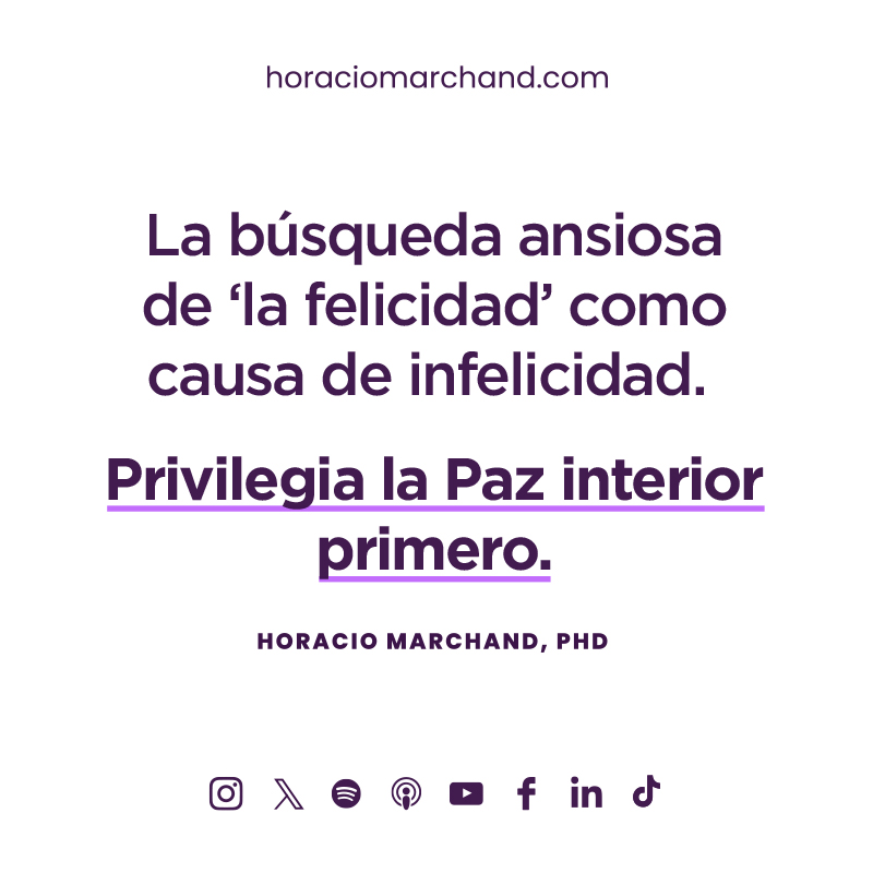 HoracioMarchand's tweet image. La búsqueda ansiosa de ‘la felicidad’ como causa de infelicidad.
Privilegia la Paz interior primero. ⭐
#poderpersonal