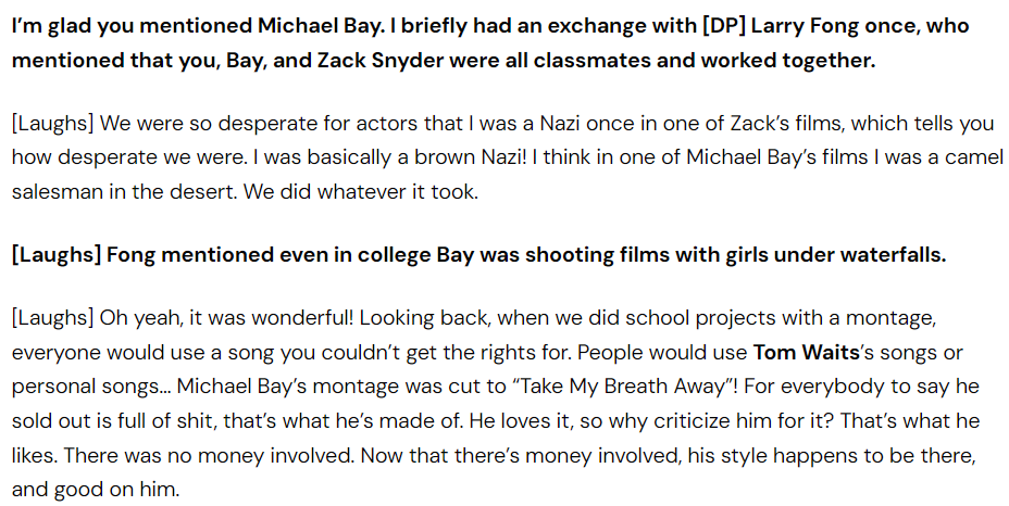Nothing makes more sense to me than finding out Zack Snyder, Michael Bay, and Tarsem were a little college squad filmschoolrejects.com/interview-tars…