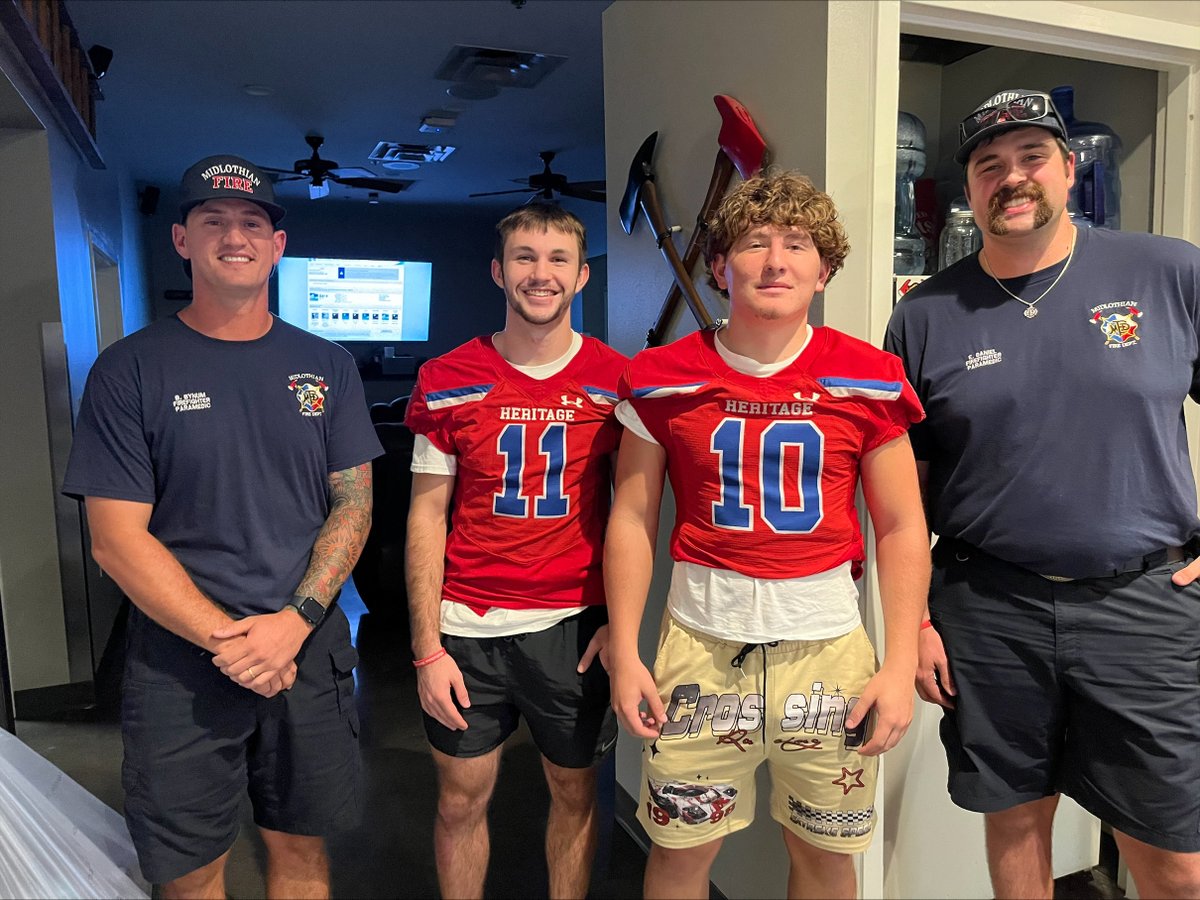 Heritage Football (@heritageftball) on Twitter photo Our Game Friday night vs Ennis is our First Responders Night!
Some of our Jags were on the move this week meeting the Men and Women who help to keep our community safe. We want to celebrate you this Friday!
<a href="/MISD_Athletics/">Midlothian ISD Athletics</a>
#GD2BAJ #MOB #FIGHT Our Game Friday night vs Ennis is our First Responders Night!
Some of our Jags were on the move this week meeting the Men and Women who help to keep our community safe. We want to celebrate you this Friday!
<a href="/MISD_Athletics/">Midlothian ISD Athletics</a>
#GD2BAJ #MOB #FIGHT