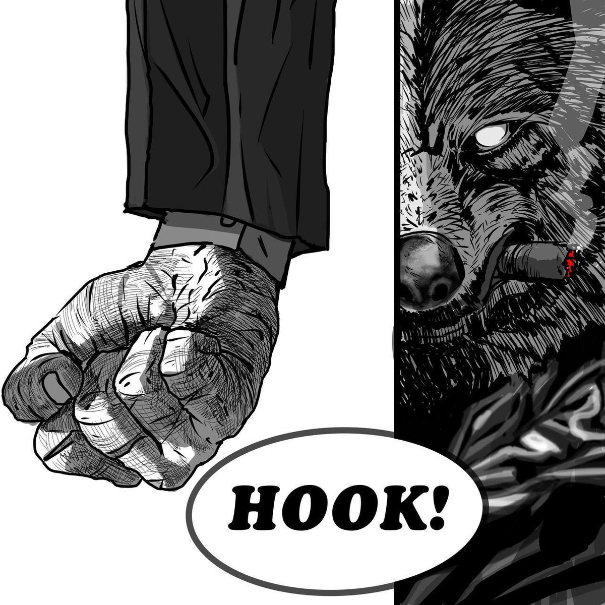 I once saw him kill three bears in a bar, 
with a single right $hook