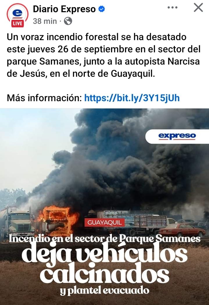 walthermc_7's tweet photo. Nadie responde, nadie dice nada,  los bomberos hacen apagarlo, pero NO hay autoridad que de la cara a estos ataques. TOTAL INDEFESIÓN DEL 🇪🇨 https://t.co/nQysNoOmqq