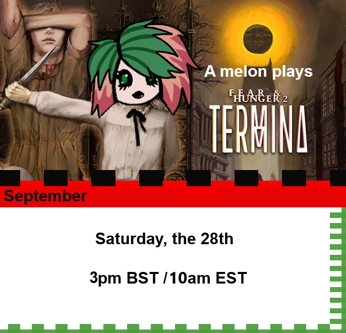 Next stream date and time sorted! Looking forward to seeing you on saturday. 

I mean it, I better see you there!