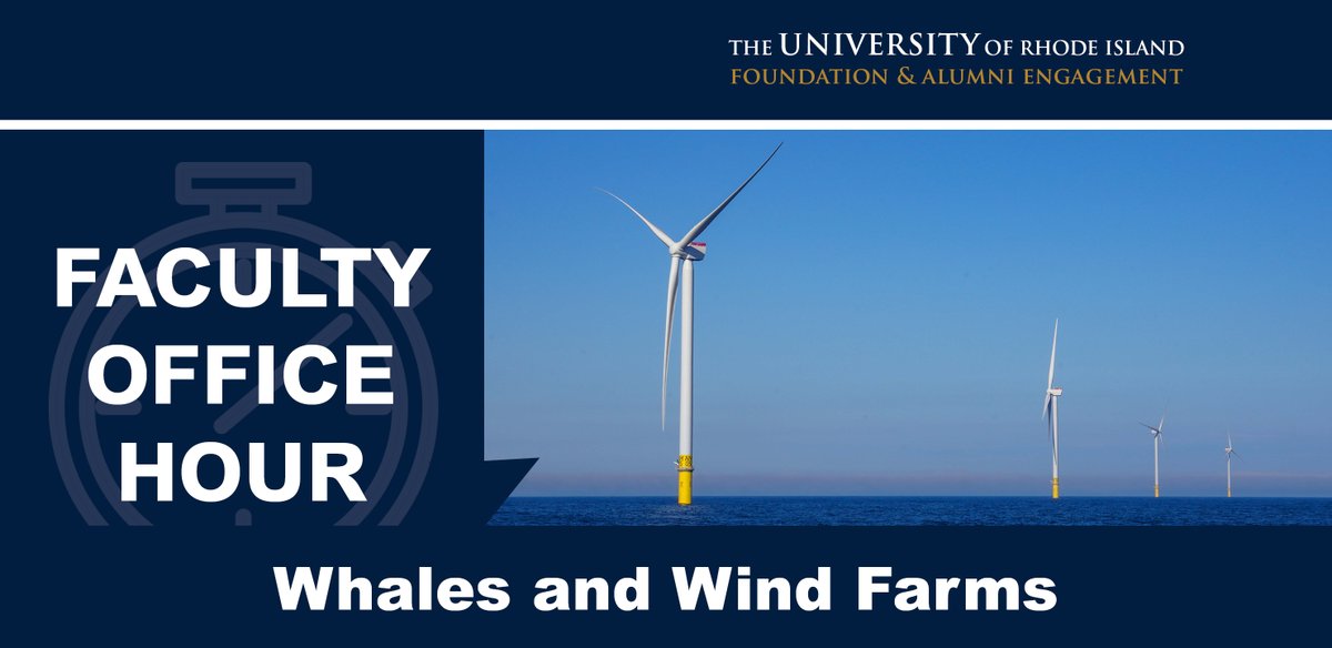 Faculty Office Hour ⏰ Offshore Wind  

Join us for the next installment of Faculty Office Hour featuring <a href="/universityofri/">URI</a>'s leading faculty researching and working in offshore wind to better understand the impacts of renewable energy projects. 

10/9 ➡️ rb.gy/x9xxgk