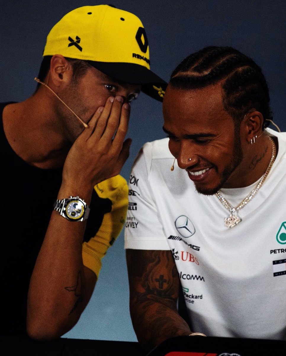 fiagirly's tweet photo. Lewis Hamilton bids farewell to Daniel Ricciardo via Instagram: 

“Daniel Ricciardo it's been a honour to compete with you over the years. I'll never forget the battles, the laughs, and drinking out of your shoe 🤢 It was gross, but glad I got to do it with you bud.”

“You leave a legacy of always being yourself, which in this sport is never easy. You've taken it all with the biggest smile and I salute you for it. There is so much more for you up ahead and can't wait to see what you do next. Always here for you, man.” ❤️