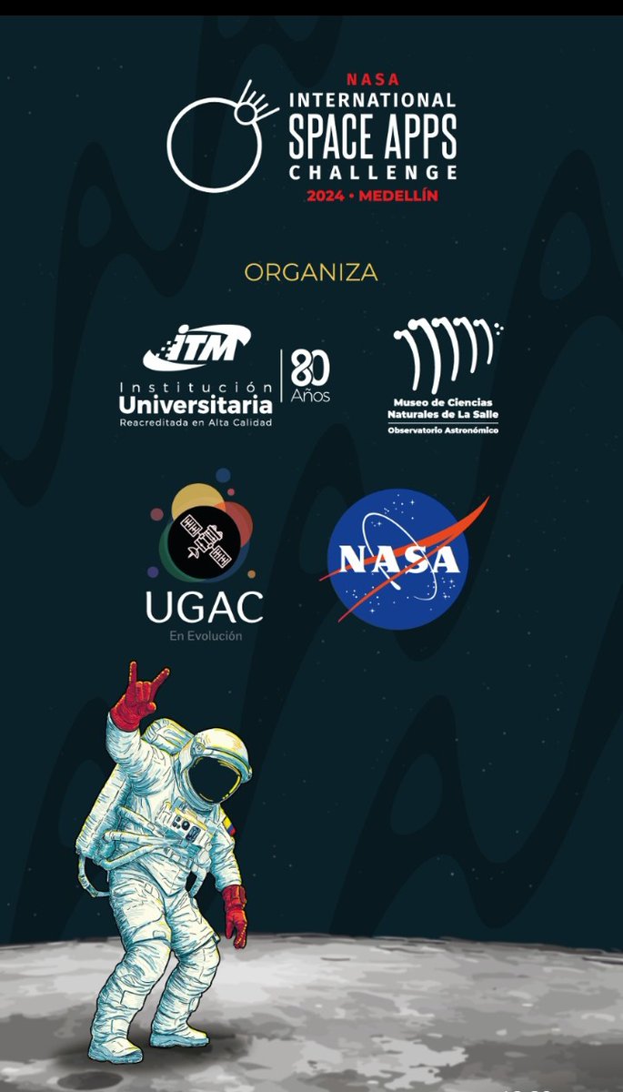 SpaceAppsMed's tweet photo. ¡Estamos cerca del inicio de la Hackatón más grande del planeta...!
Spaceappsmedellin 
@UGAC4 @ITMinstitucion 
@SpaceApps https://t.co/uZNsqDLqbm