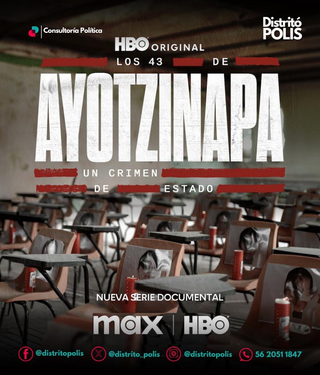 #DP | #Serie

🎥 🎦🎞️📽️🎥🎬

“Los 43 de Ayotzinapa un crimen de Estado.” (2024)
Categoría: Serie Documental.

El trabajo periodístico, es impecable, objetivo, capturando todas las voces, de l@s protagonistas, hoy a una década del caso Ayotzinapa.

Búscala en <a href="/StreamMaxLA/">HBO Max Latinoamérica</a>
