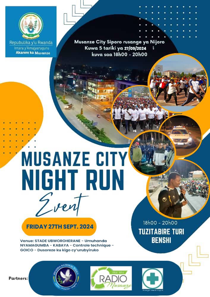 The wait is almost over! The Musanze Night Run is tomorrow! Are you ready? 🏃‍♀️✨ #MusanzeNightRun