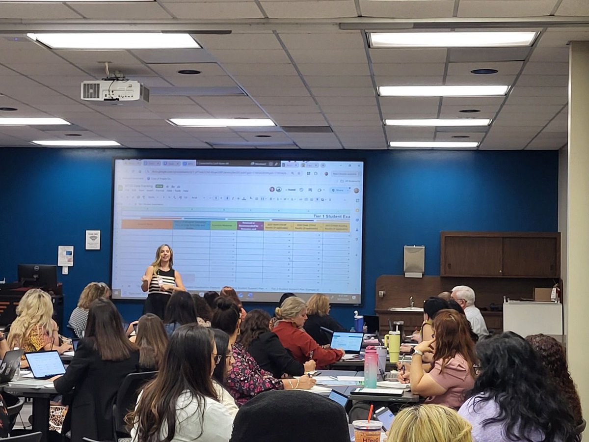 ECISDMTSS's tweet photo. MTSS Campus Leads met this week to discuss important upcoming information and to develop an MTSS action plan for their campuses. Robert Trejo from the Accountability Department also joined to discuss data literacy resources that align  with the MTSS framework. 📈 #MTSSImpact https://t.co/LIJSXrlnxA