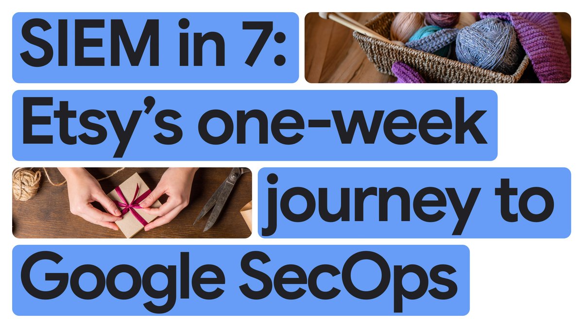 GoogleCloudSec's tweet photo. Curious about a rapid security transformation? ๐
@Etsy streamlined log management and incident response by migrating to #GoogleSecurityOperations โ in just one week! ๐
Hear from Senior Security Engineer Manan Doshi about their journey! โ https://t.co/aD4e9gVta2 https://t.co/mjNZZxY6Nn