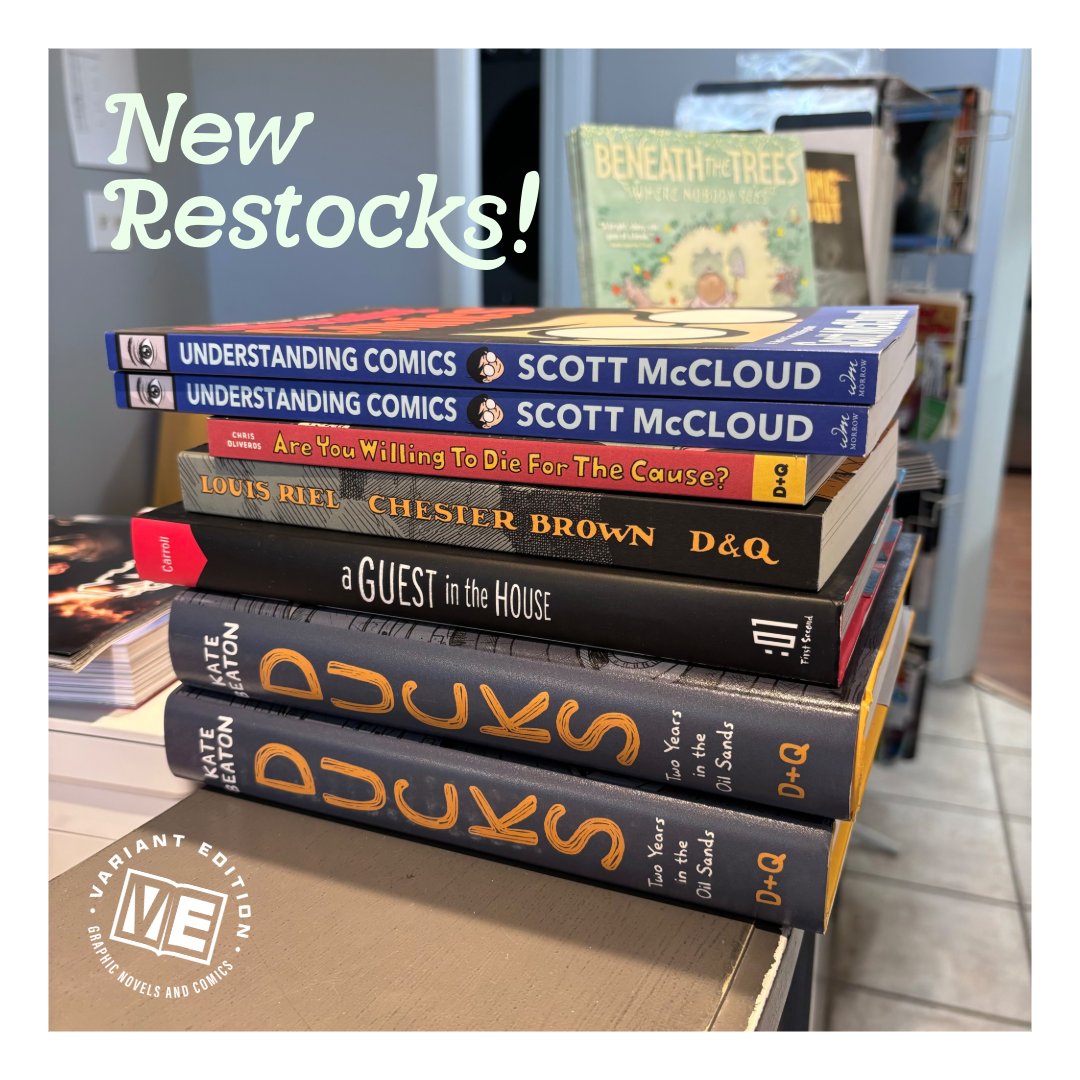 Some fresh restocks for the shop, including the photo-bombing BENEATH THE TREES WHERE NOBODY SEES, which we’re almost sold out of AGAIN. Think “Richard Scary’s Dexter”. Creepy and amazing, and perfect for spooky season.