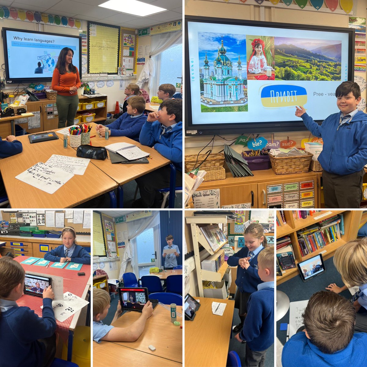 rofftschool's tweet photo. Blwyddyn 5 celebrated European/World Day Of Languages today by teaching each other languages they knew from home, recording what they learned using @Seesaw and listening to a fantastic presentation from Dominika, our EAL teacher 🌍💬
#EuropeanDayOfLanguages https://t.co/4p7XnfGqsc