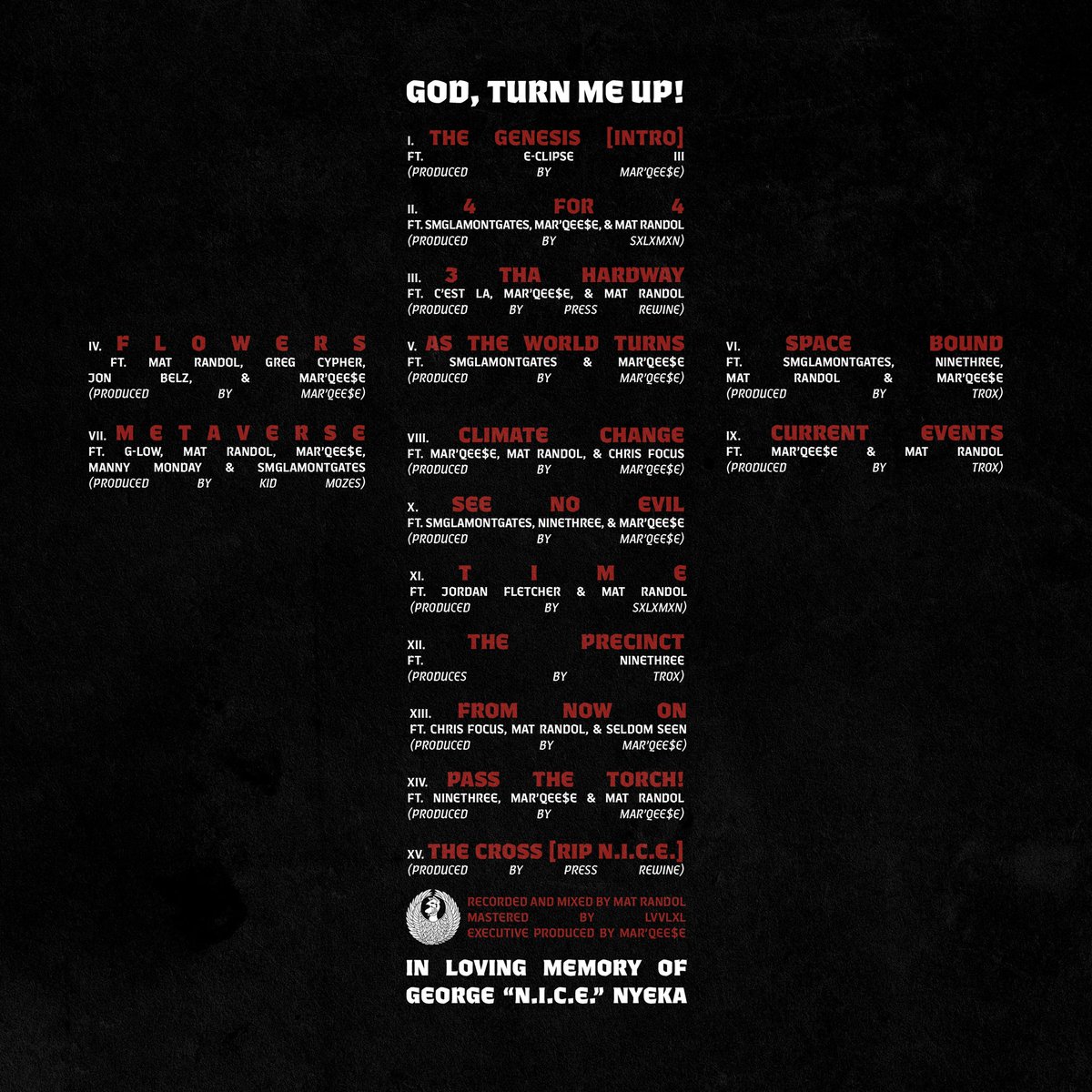 matrandol's tweet photo. GOD, Turn Me Up! Tracklist 

Out 9pm Pacific Time tonight.

Very excited to hear what yall think. 

Art Direction: @TylerBlankCQCX https://t.co/NFBFD86xG5