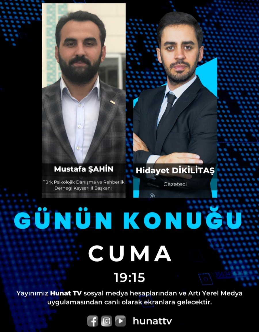 📢 Canlı Yayına Davetlisiniz! 🎉

Türk PDR Derneği Kayseri İl Temsilciliği olarak, Hunat TV işbirliği ile gerçekleştireceğimiz özel canlı yayınımıza sizleri davet ediyoruz! 🎥

🗓 Tarih: 27.09.2024 ⏰ Saat: 19.15 📍
 Platform:hunattv.com