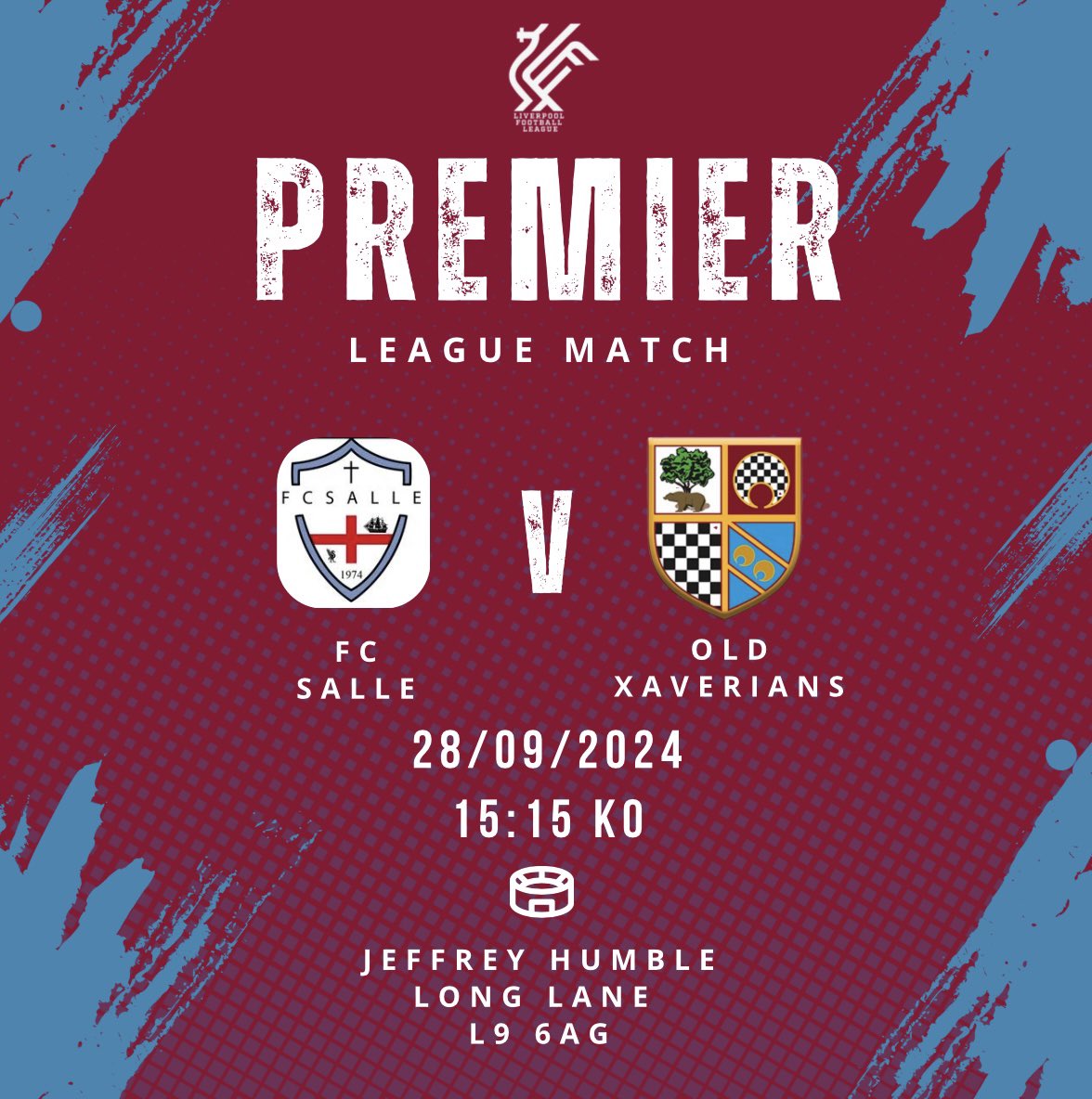 Old Xavs A Team (@oldxavsa) on Twitter photo Saturdays game
🆚 <a href="/fc_salleres/">FC SALLE OLD BOYS</a>
🏟️ Jeffrey Humbles
⏰ 3:15 kick off
<a href="/lpoolfl/">Liverpool Football League</a> <a href="/OldXavsFixtures/">Old Xavs FC</a> Saturdays game
🆚 <a href="/fc_salleres/">FC SALLE OLD BOYS</a>
🏟️ Jeffrey Humbles
⏰ 3:15 kick off
<a href="/lpoolfl/">Liverpool Football League</a> <a href="/OldXavsFixtures/">Old Xavs FC</a>