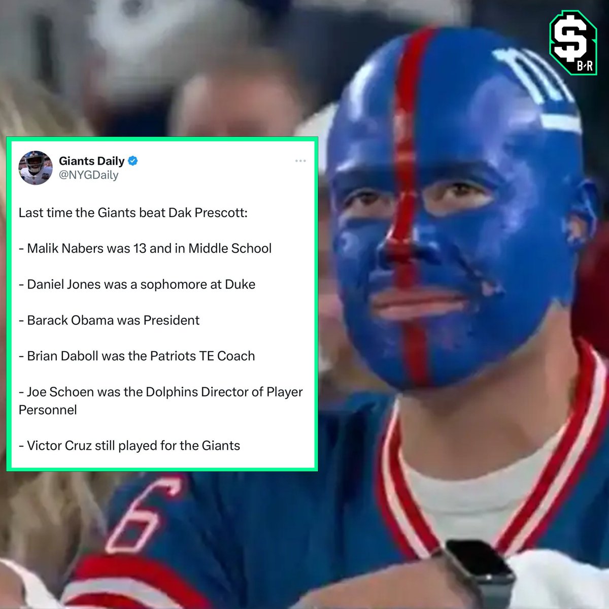 br_betting's tweet photo. Safe to say it's been awhile since Giants ML has cashed vs. Dak...

(via @NYGDaily) https://t.co/H0c8re43Dy