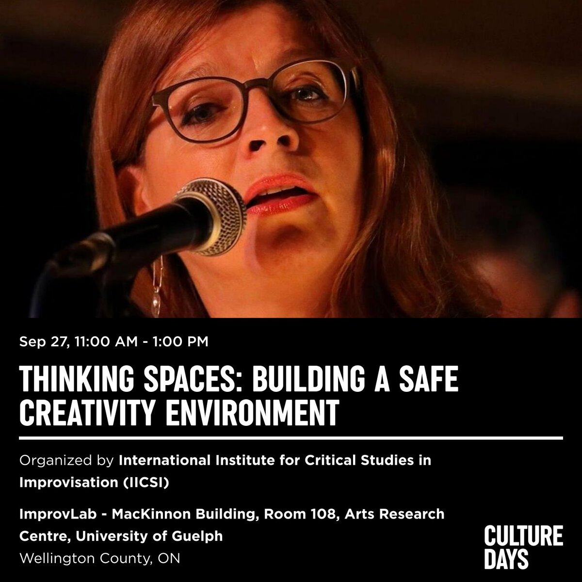 🥁 Join us tomorrow at 11:00 AM (ET) for "Building a Safe Creativity Environment," with our Improvisers-in-Residence Jimmy Weinstein and Lilly Santon!

More info here: bit.ly/3ZELTFH

#CultureDays #Improv #Creativity #IICSI #Arts #Improvisation
