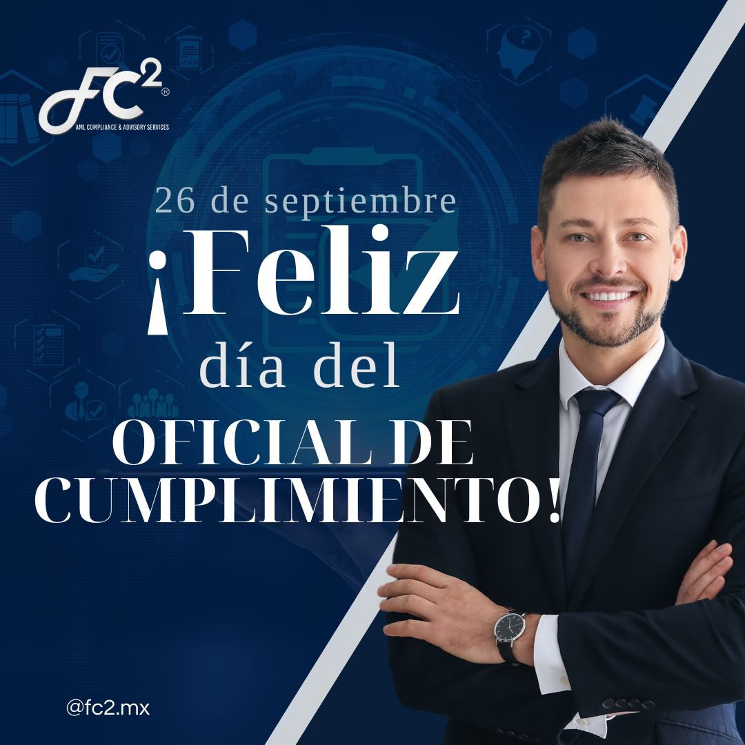 fc2cc's tweet image. 🔹 En FC2 - AML Compliance &amp;amp; Advisory Services queremos destacar la invaluable labor de aquellos profesionales que contribuyen al cumplimiento normativo y prudencial en México. 

🔹 ¡Felicidades a todas y todos los Oficiales y Encargados de Cumplimiento! 👩‍⚖️🧑‍⚖️

#FC2 #AML #26