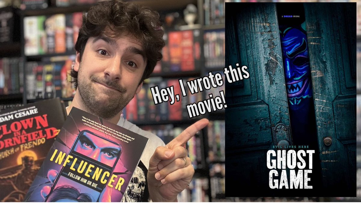 Adam_Cesare's tweet photo. Come watch the GHOST GAME trailer with me! 

I'll even leak info about the theatrical, VOD, and blu-ray release dates: https://t.co/PBhnUzvH7G https://t.co/M3yZz9xNvx