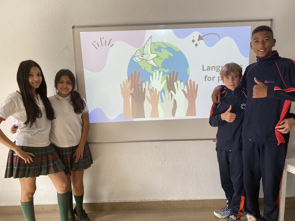 icanalg's tweet photo. 🌍✨ Celebramos el #DíaEuropeoDeLasLenguas con el tema "Lenguas para la paz". Un recordatorio de cómo los idiomas nos unen, fomentando el entendimiento y la armonía entre culturas. 🌐🕊️ #LanguagesForPeace @JesuitinasPna @jesuitinas @eTwinning_es https://t.co/SxI9r2lU08