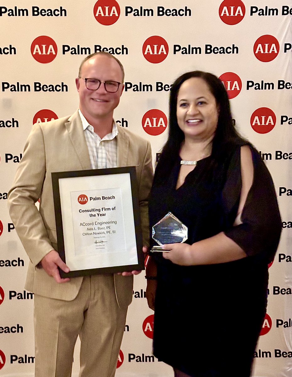 ACcordEng's tweet photo. We are honored to be named Consulting Firm of the Year at the AIA Palm Beach Awards 2024. This recognition is a testament to the dedication, and passion of our team. We thank the board members who nominated and supported us, and clients who entrust us with their visions. https://t.co/J9ulvBHwUt