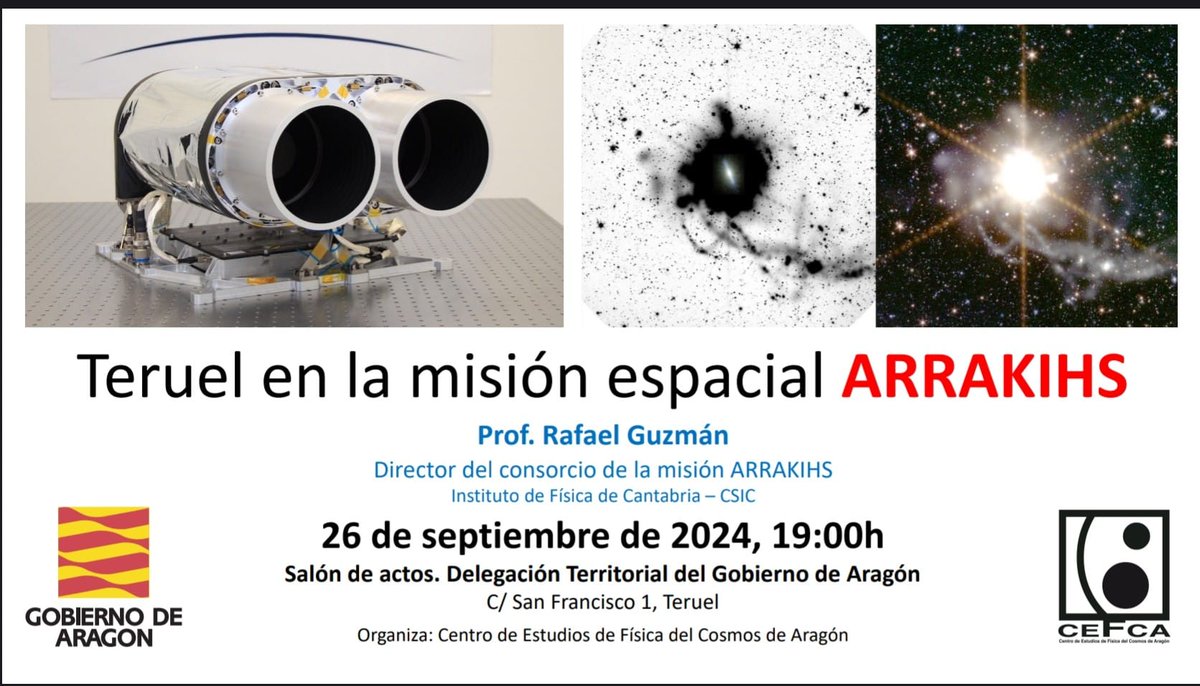 aeropuerteruel's tweet image. #26sept Teruel en la misión espacial @ARRAKIHS, por Rafael Guzmán, Director del consorcio Arrakihs, organiza #CEFCA @satlantis_ asiste @ClusterAERA
@aeropuerteruel @aibrah
En Delegación @GobAragon