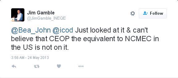 njbennett's tweet image. So why did Jim Gamble want to make #CEOP the UK equivalent of #NCMEC?

Maybe he discussed this with NCMEC co-founder John Walsh on their trip to a child brothel in Cambodia.

And was Cathy O’Brien right about NCMEC?

#McCann