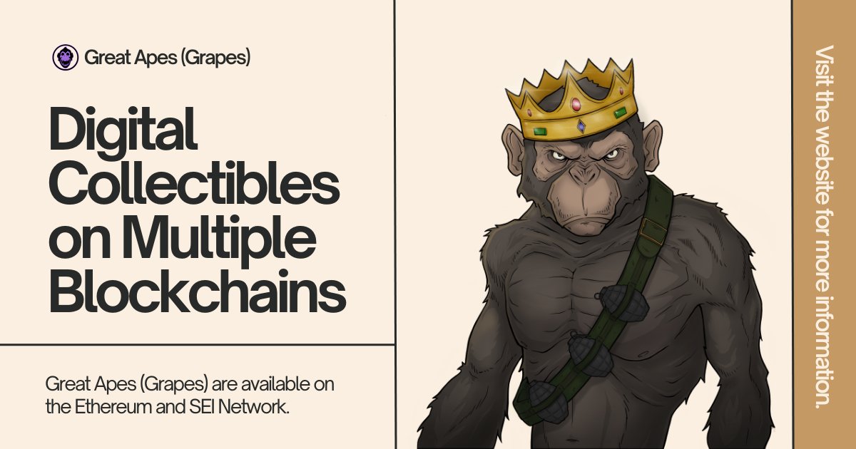 The second ApeDrops event is live for all @Grapes holders on both the @Ethereum, and @SEINetwork blockchains.

For more information, see the server in bio.
