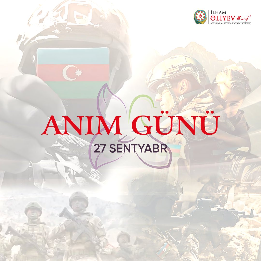 GumkaE's tweet photo. Bütün şəhidlərimizi ANIRIQ...
Allah rəhmət eləsin....🇦🇿🤲
#AnımGün
#27sentyabr https://t.co/ElQWKwJSbP