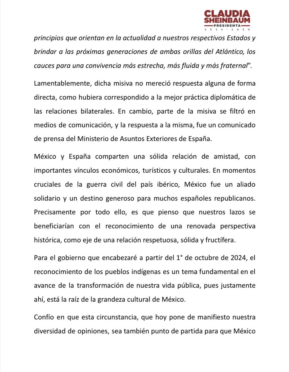 Claudia Sheinbaum Pardo tweet media