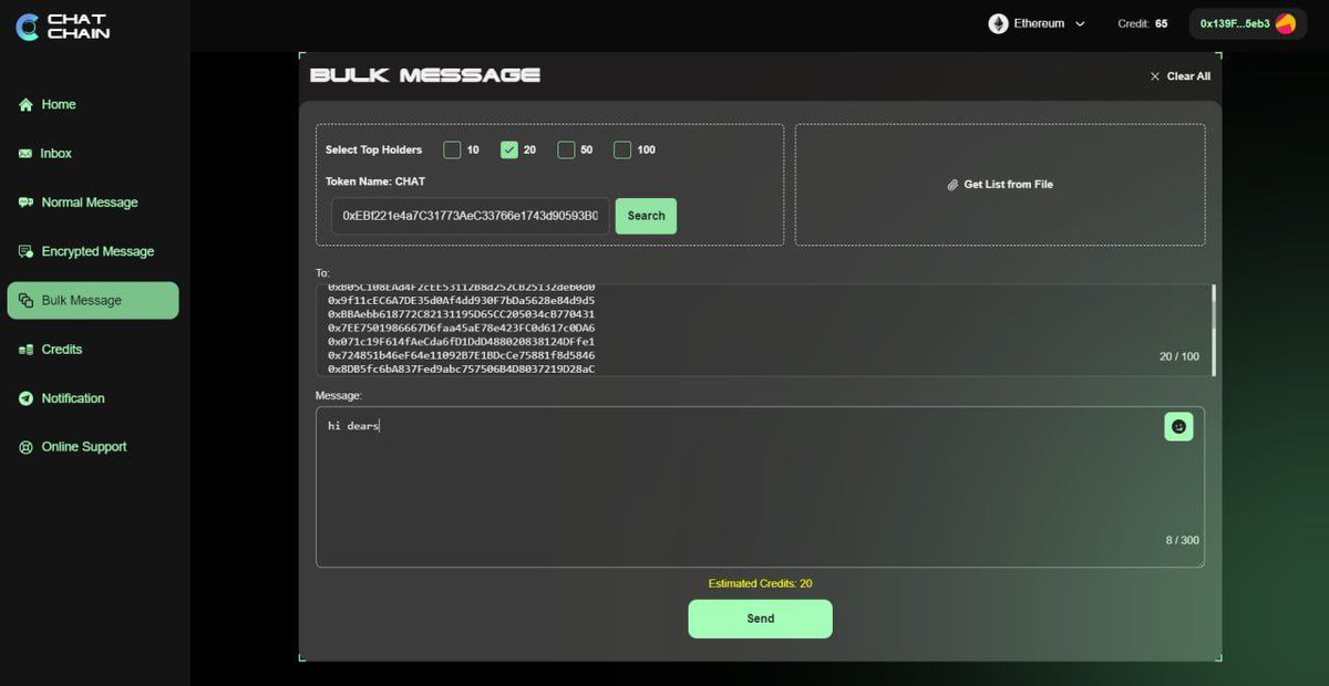 ChatChainApp's tweet image. UPDATE CHAT CHAIN

Some marketing tool features are almost finished and are in the process: TESTING.

We will have some premiun features which we will accumulate profitability from our $CHAT ecosystem to start Rev Share for our holders.

With ChatChain you have a long and…