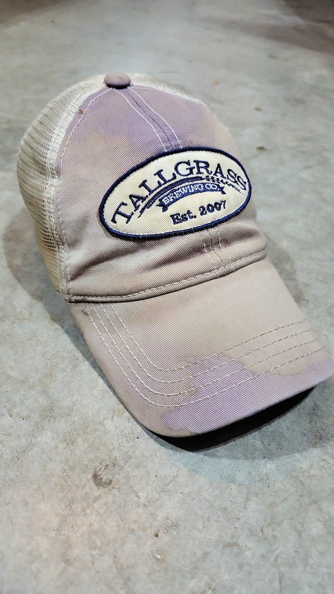 McCAlexander's tweet photo. I received this lovely @TallgrassBeer hat several years ago at a beer fest. It's been my go-to hat for all things outdoors and... I could really use another one. Sad to see they have gone put of business! #TallgrassBrewing https://t.co/SOV9d0skWT